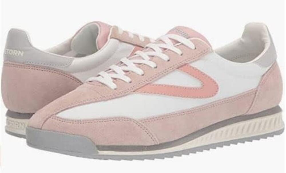 Brand new TRETORN Women's Lace-Up Rawlins Sneakers - White/Blush (Size 7.5 US)